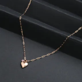 Real Gold Plated Rose Quartz Heart Necklace Pendant For Women By Accessorize London