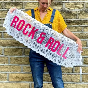 ROCK & ROLL lace table runner