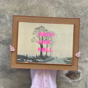 ROCK AND ROLL Framed Print