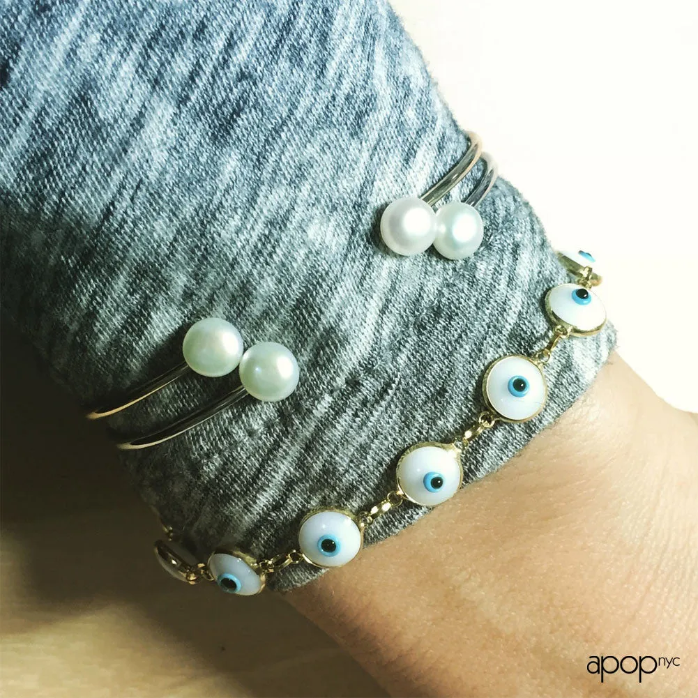 Rosy Evil Eye Bracelet