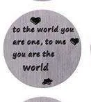 Round Stamped Plate for Round Charm Locket Necklaces ~ Choose Your Theme!