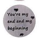 Round Stamped Plate for Round Charm Locket Necklaces ~ Choose Your Theme!