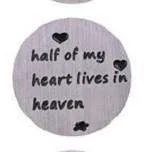 Round Stamped Plate for Round Charm Locket Necklaces ~ Choose Your Theme!