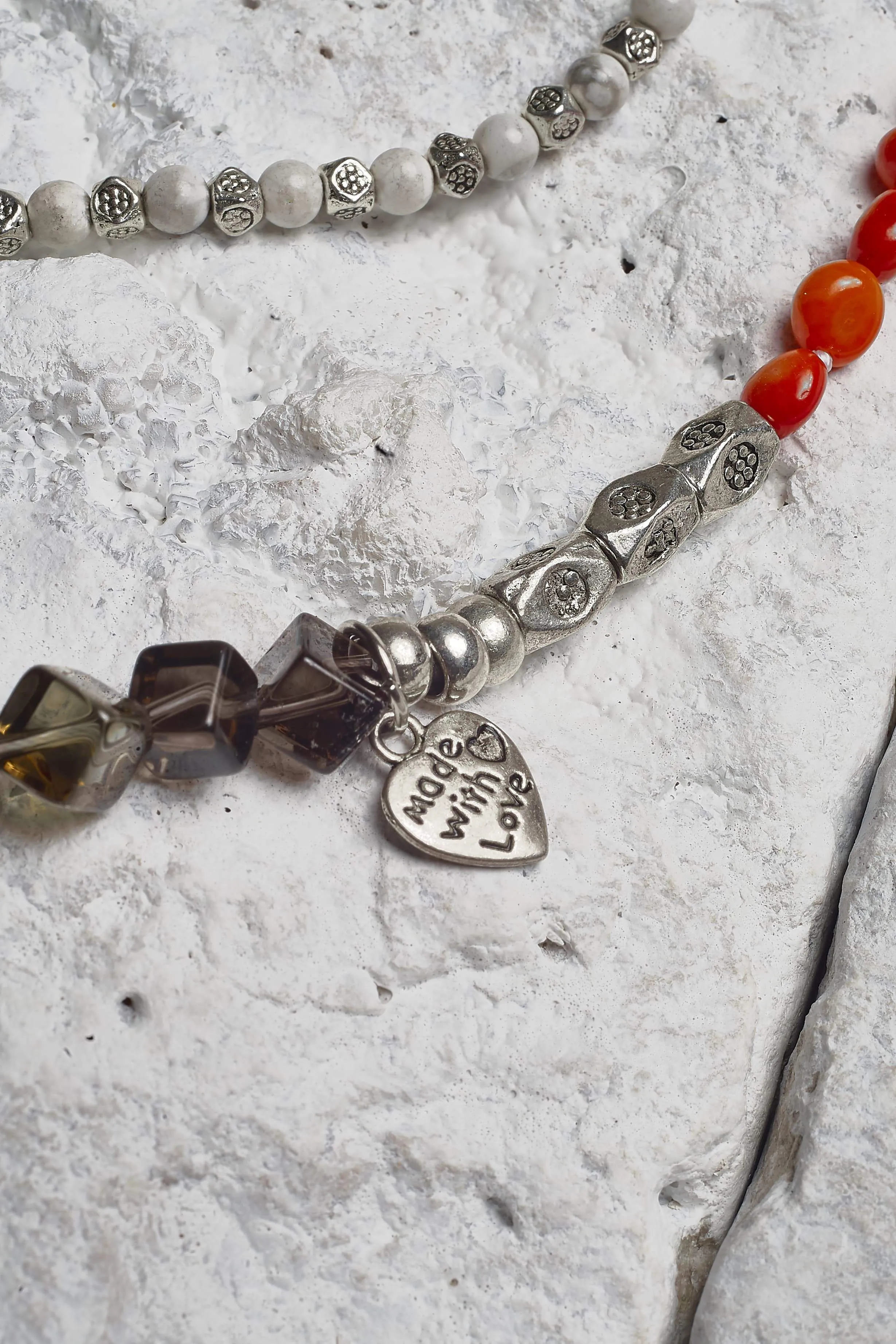 Scarlett Leaf Charm Necklace Orange