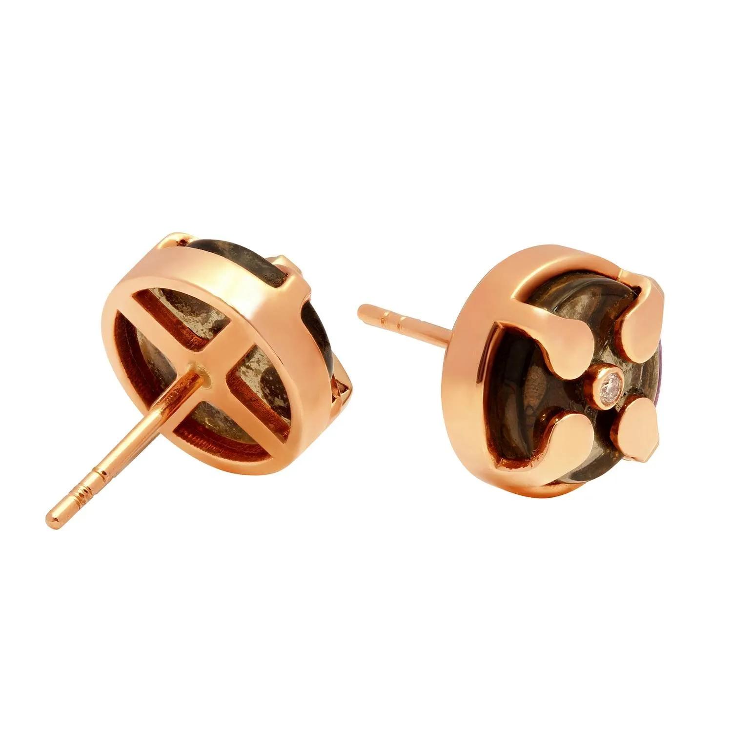 Signature Stud Earring   Smoky Quartz