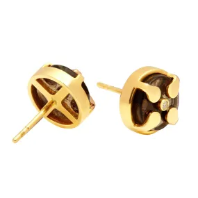 Signature Stud Earring   Smoky Quartz