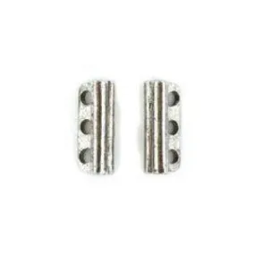 Silver 3- Hole Bead Bar 18mm