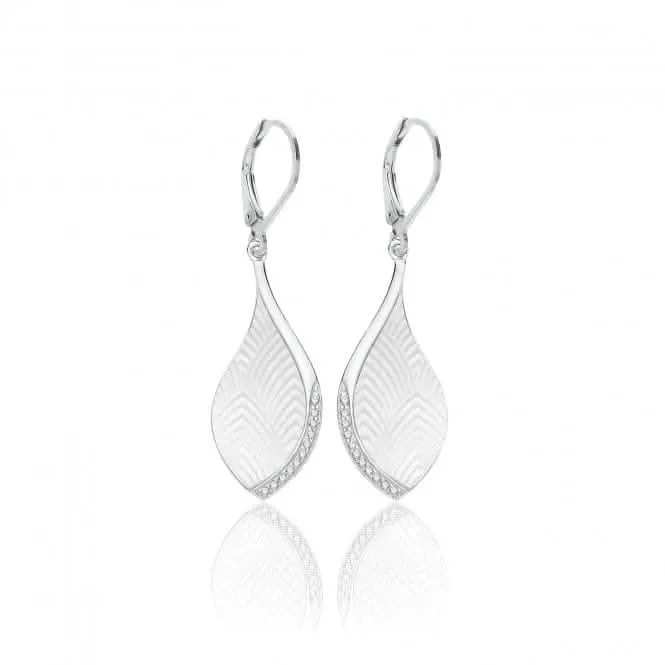 Silver Mother of Pearl Cubic Zirconia Earrings SEG0088