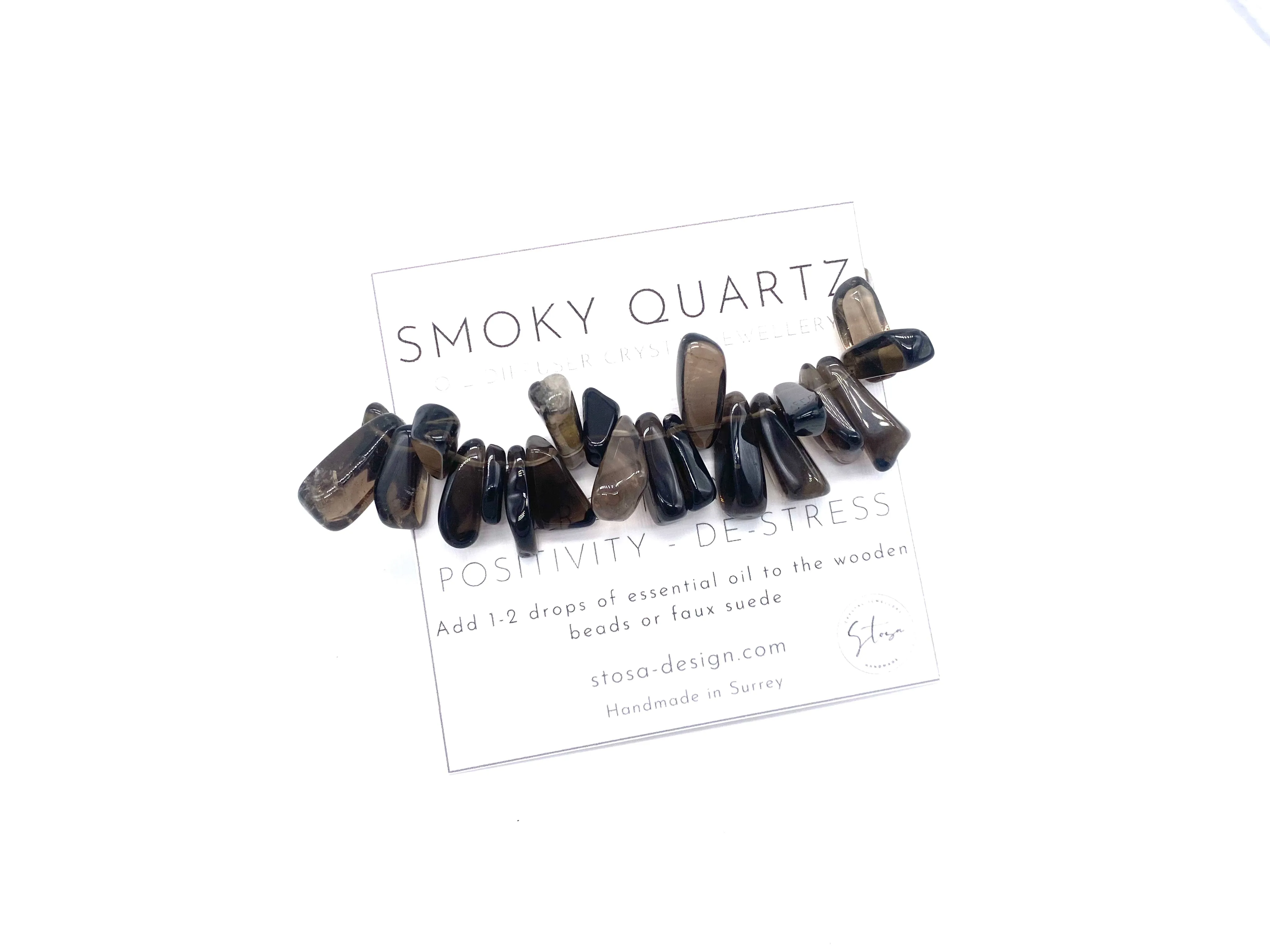 Smoky Quartz Crystal Diffuser Bracelet
