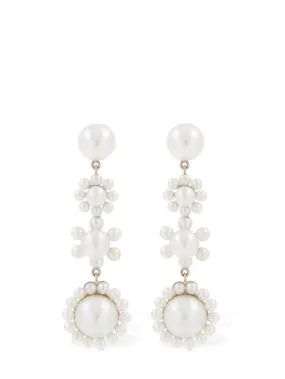 Sophie Bille Brahe   Fleur Jeanne 14kt &amp; pearl earrings 