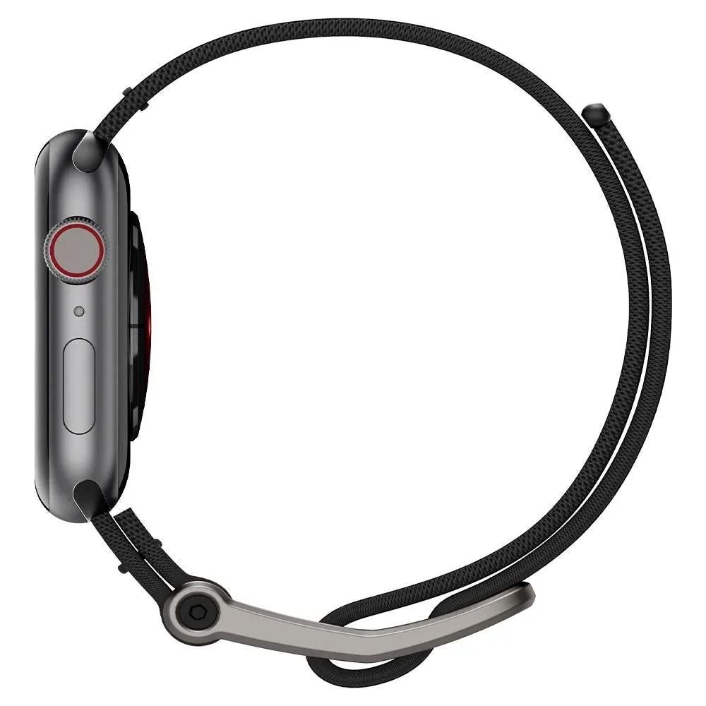 Spigen Durapro Flex Apple Watch (42/44/SE/45/46/49mm) Stof Rem m. Zink Spænde - Sort
