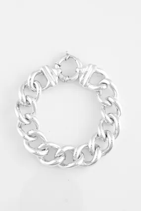 SS08 Silver Curb Link Bracelet