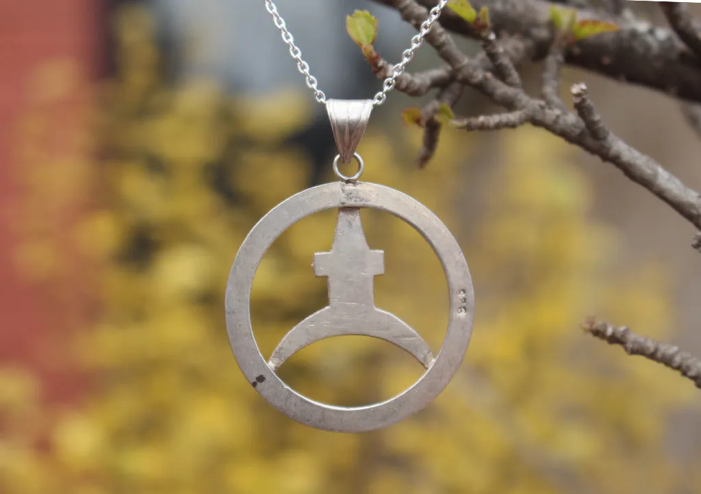 Sterling Silver Handmade Stupa Pendant