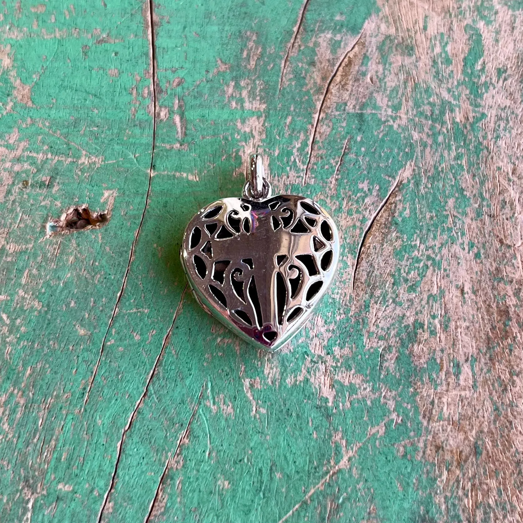 Sterling Silver Locket Heart Charm