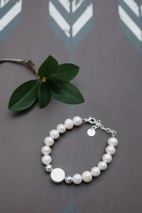 Sterling Silver Pearl Bracelet