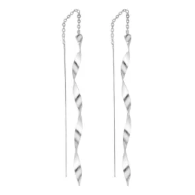 Sterling Silver Spiral Twist Threader Earrings