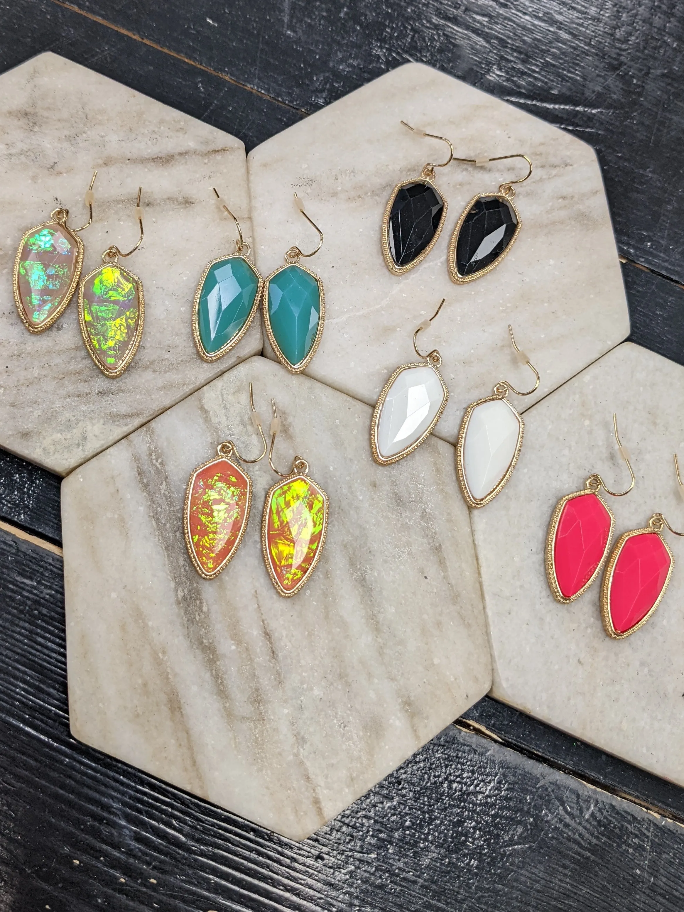 Stone Drop Earrings