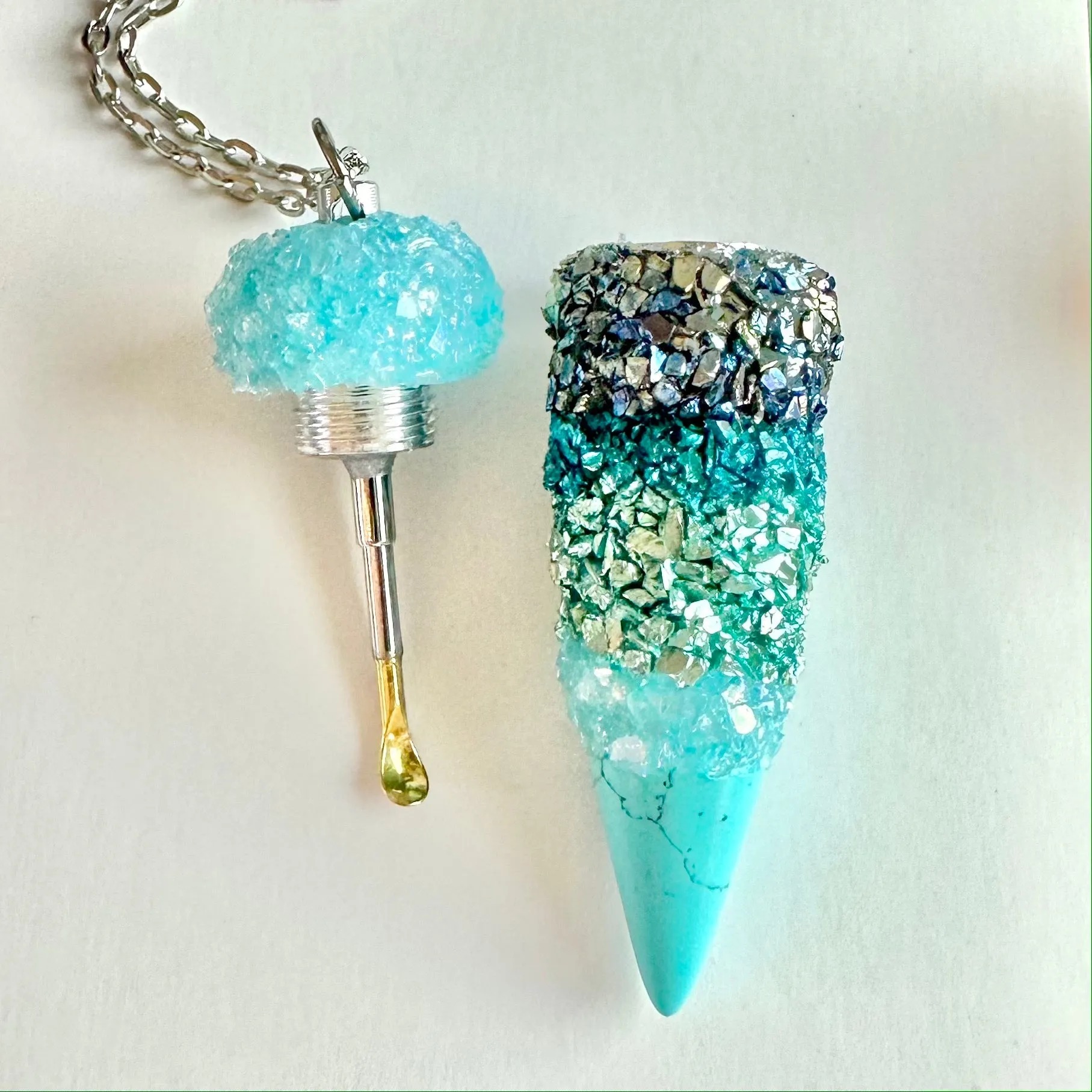 Stone Vial With Spoon