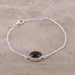 Stylish Sparkle Smoky Quartz and Citrine Pendant Bracelet from India