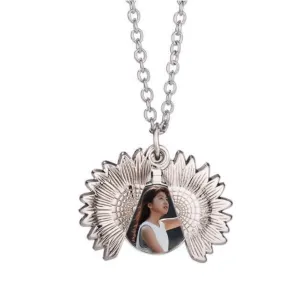 Sunflower Locket, Personalised Gift