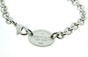Tiffany & Co. Return to Tiffany  Oval Tag Choker Necklace