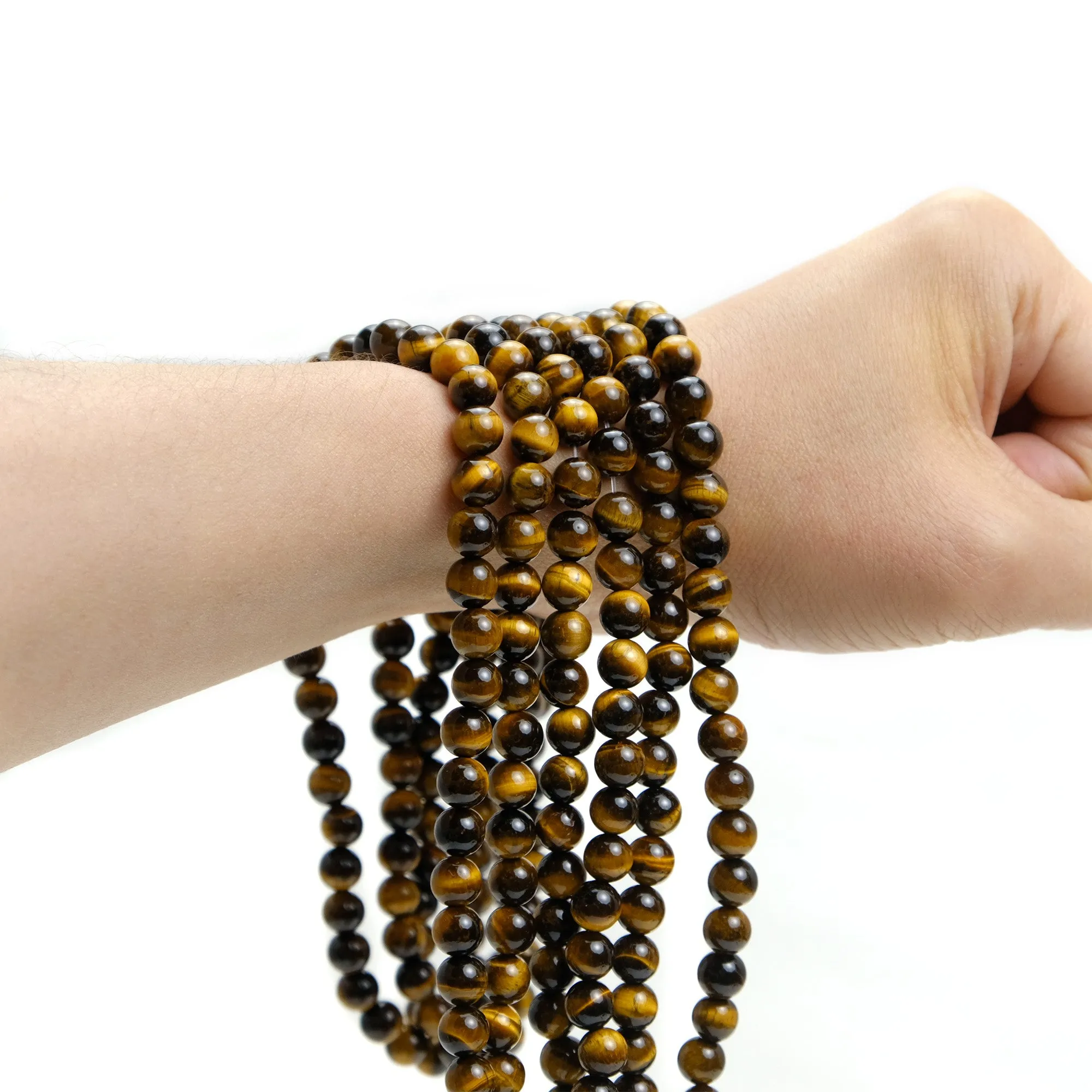Tiger's Eye 8mm Smooth Rounds