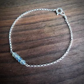 Tiny labradorite bracelet