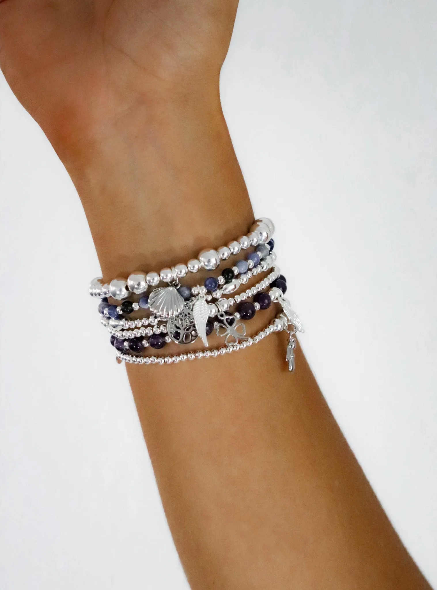 Tree of Life Sterling Silver Stacking Bracelet