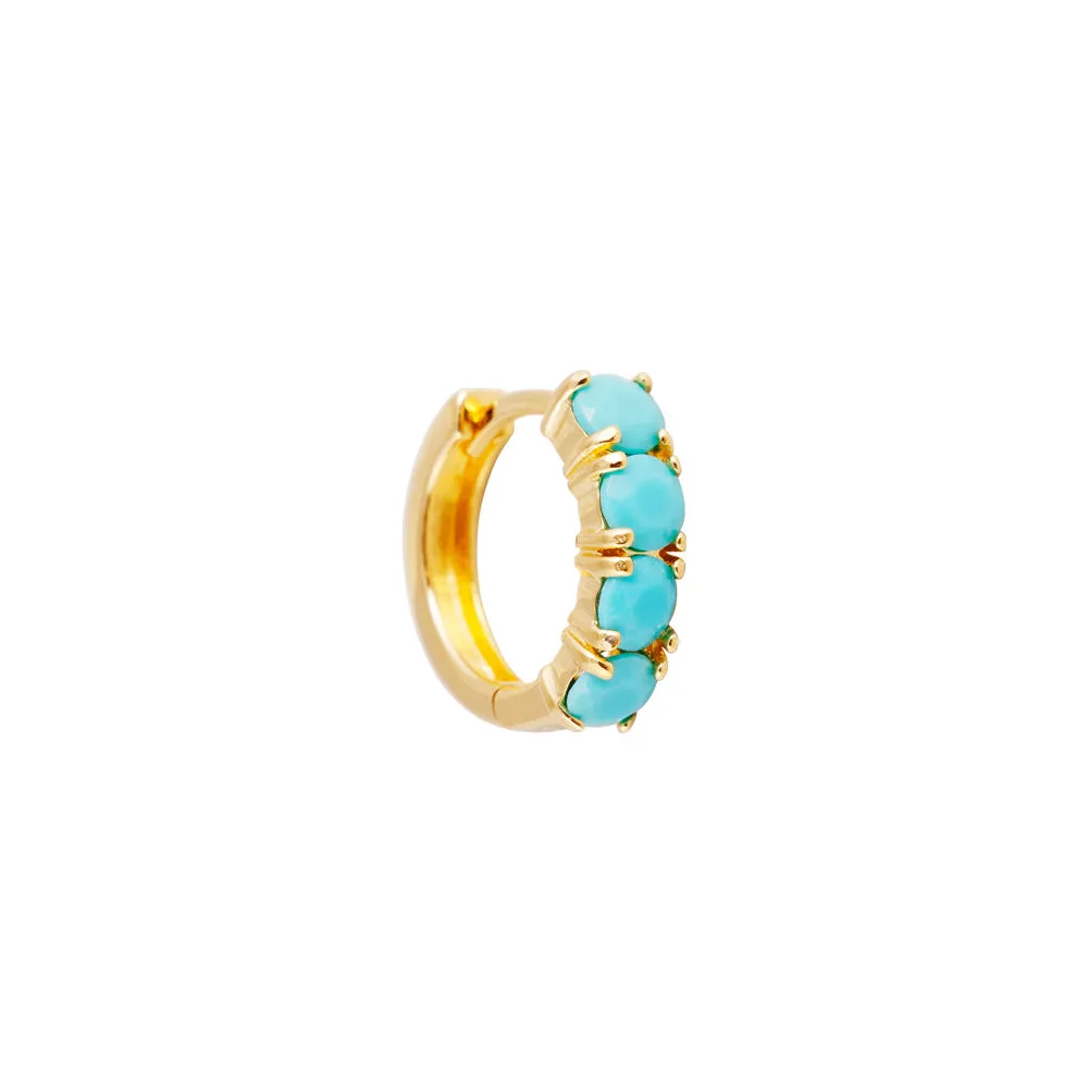 TURQUOISE MIDI HOOPS