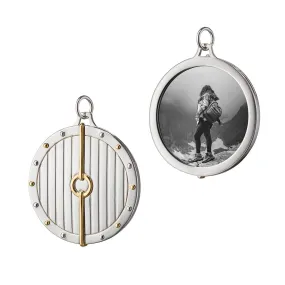 Two-Tone Round Buckle Half Locket
