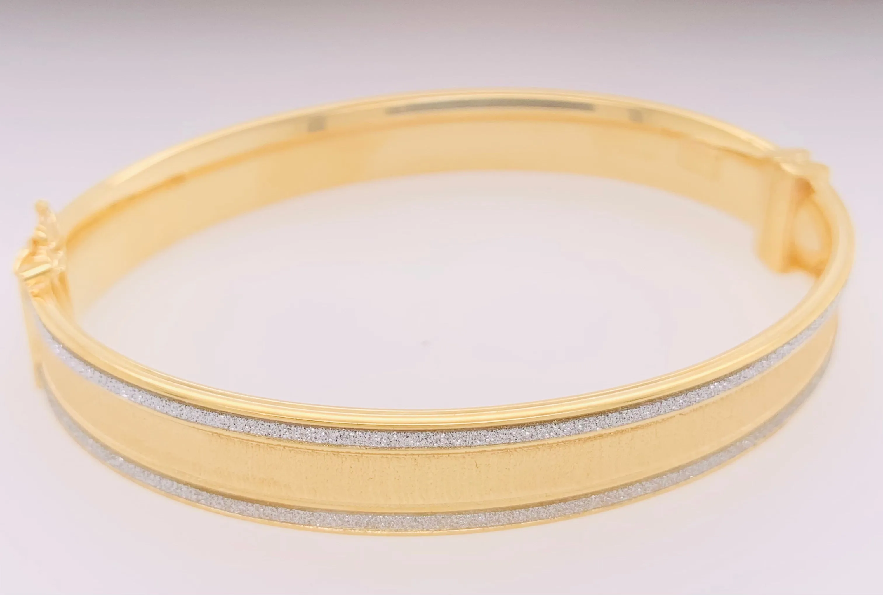 Two Tone Shimmer Bangle Bracelet
