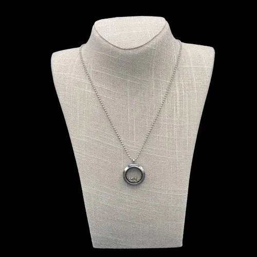 Unisex Pyrite Locket Necklace