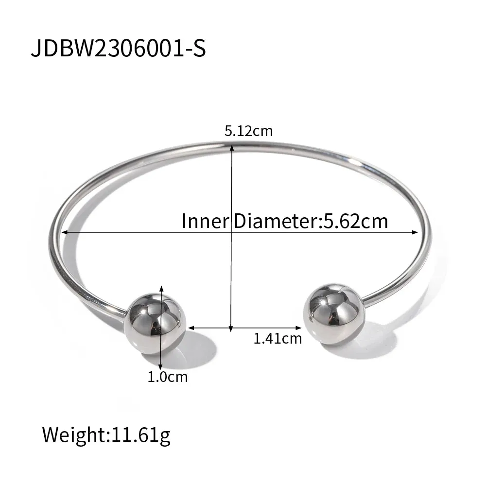 VAIGE Trendy Geometric Stainless Steel Metal Texture Bangle Bracelet - Unisex Fashion Mood Tracker Jewelry
