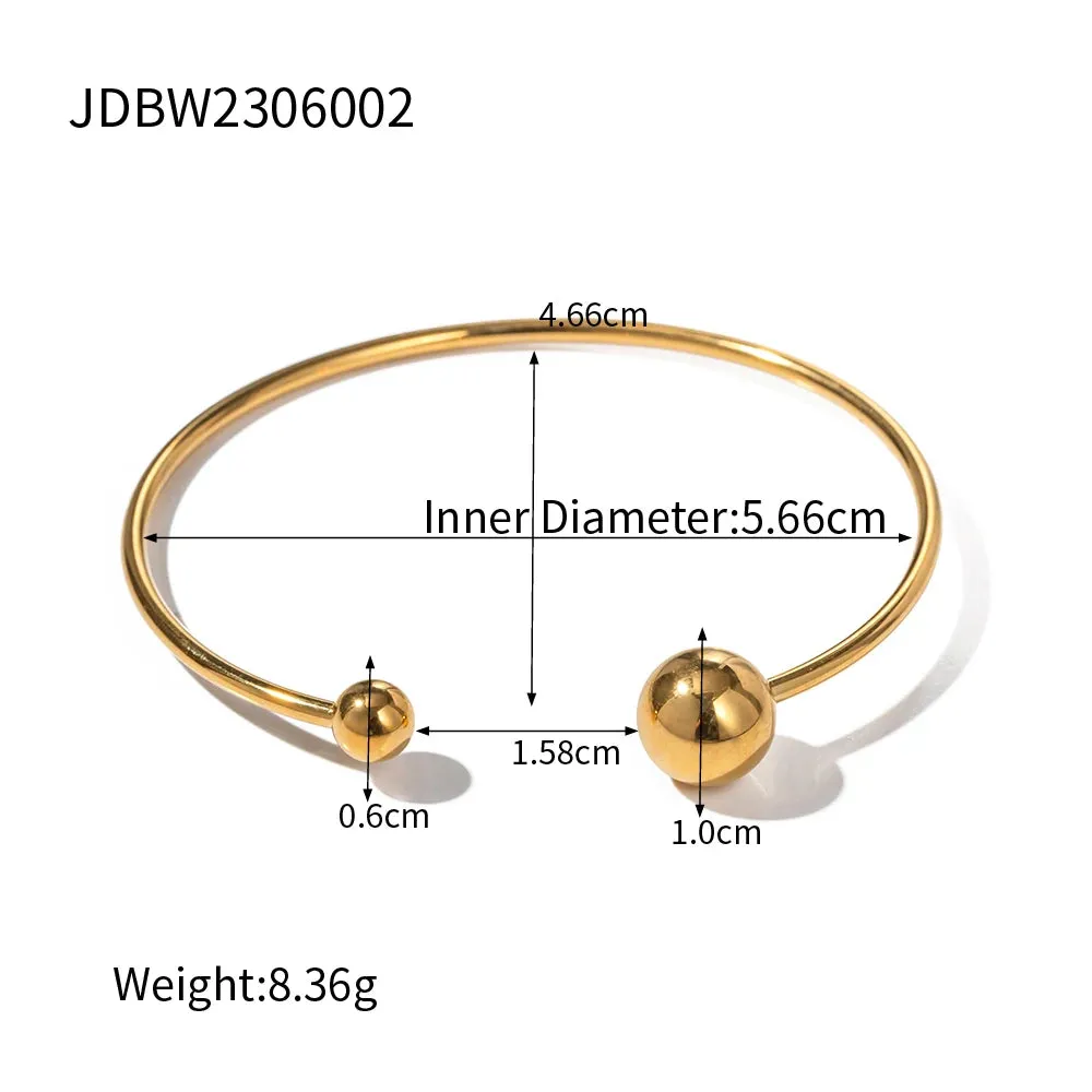 VAIGE Trendy Geometric Stainless Steel Metal Texture Bangle Bracelet - Unisex Fashion Mood Tracker Jewelry