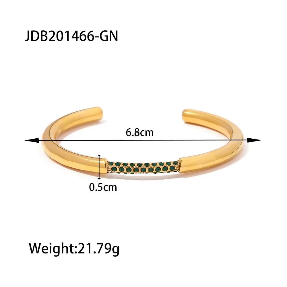 VAIGE Trendy Geometric Stainless Steel Metal Texture Bangle Bracelet - Unisex Fashion Mood Tracker Jewelry