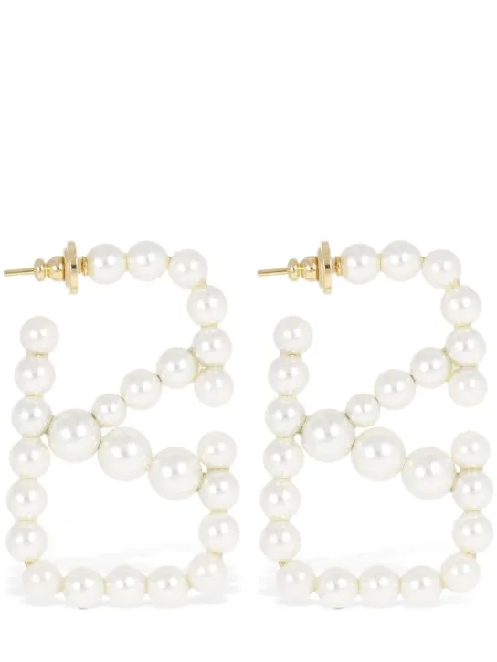 Valentino Garavani   V logo signature faux pearl earrings 