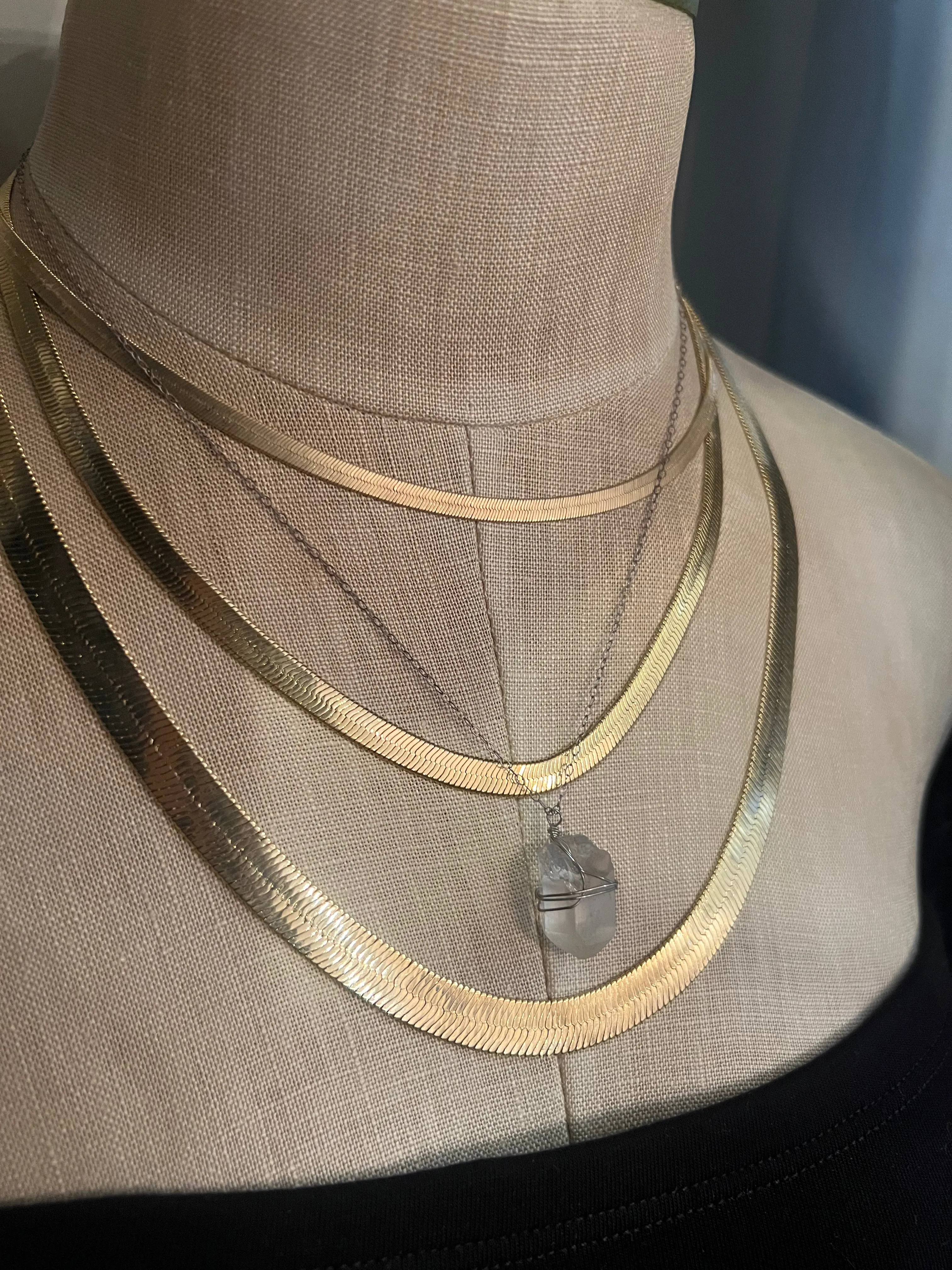 Vannucci Wire Wrapped Clear Quartz Necklace | Silver