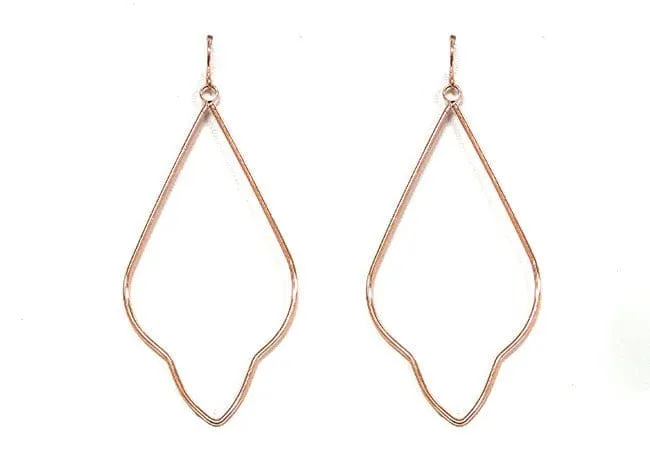 VE2283 Pointed Teardrop Dangle Earrings