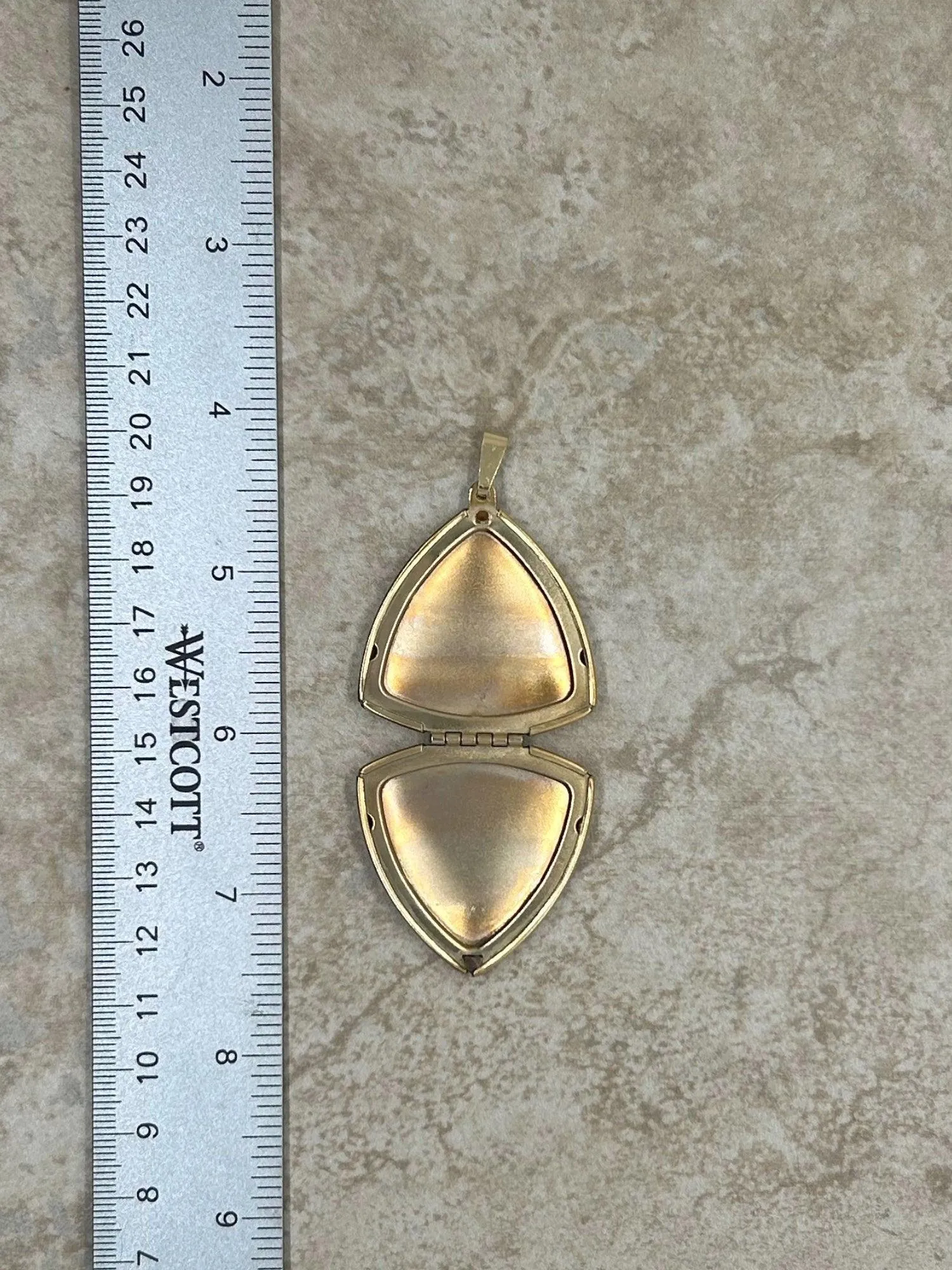 Vintage Gold Filled Triangular Scrollwork Locket