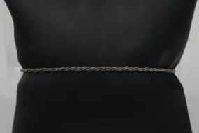 Vintage Italian Sterling Silver Rope Link Chain Bracelet