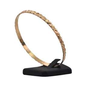 Vintage Moroccan Solid 18k Rose Gold Bangle Bracelet