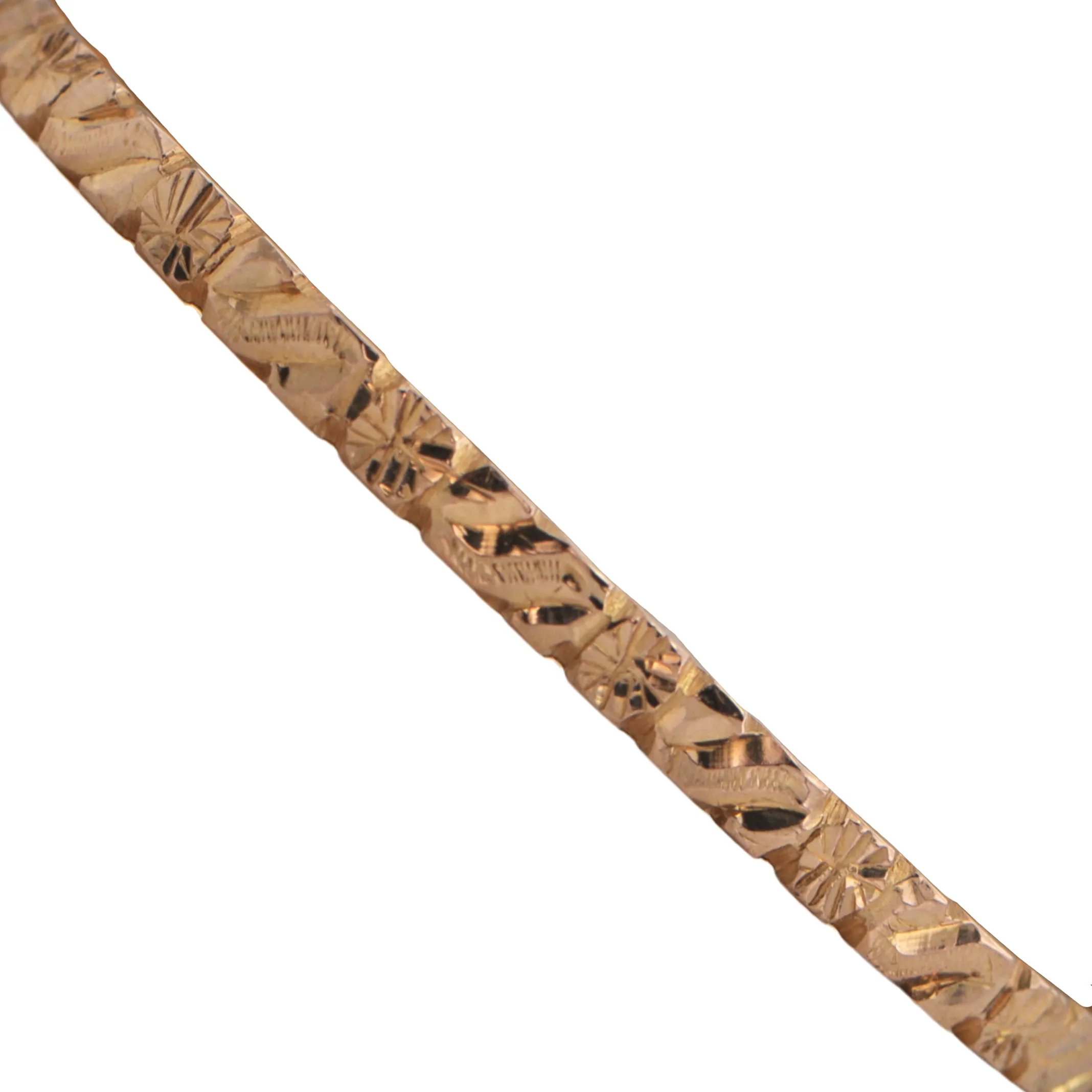 Vintage Moroccan Solid 18k Rose Gold Bangle Bracelet