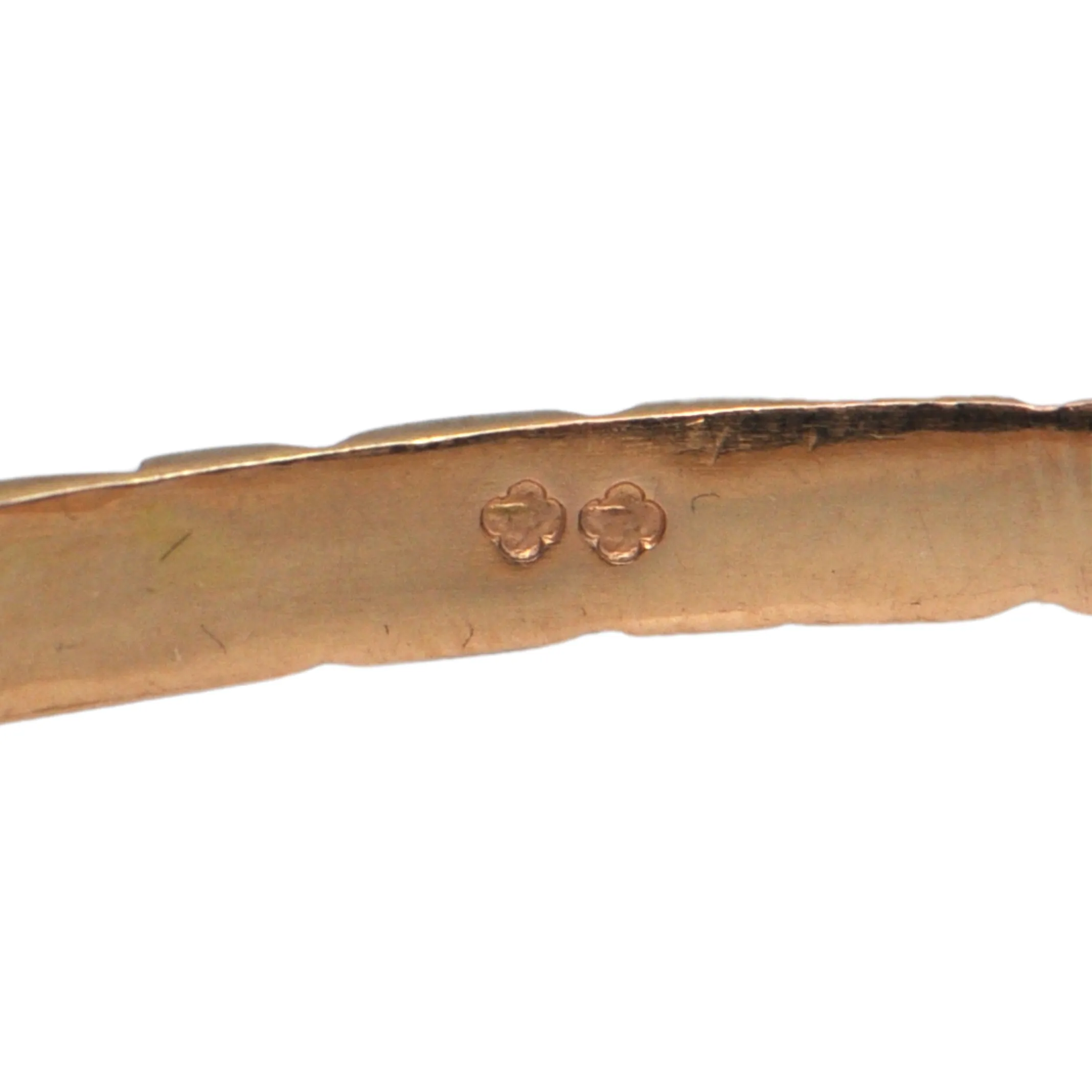 Vintage Moroccan Solid 18k Rose Gold Bangle Bracelet