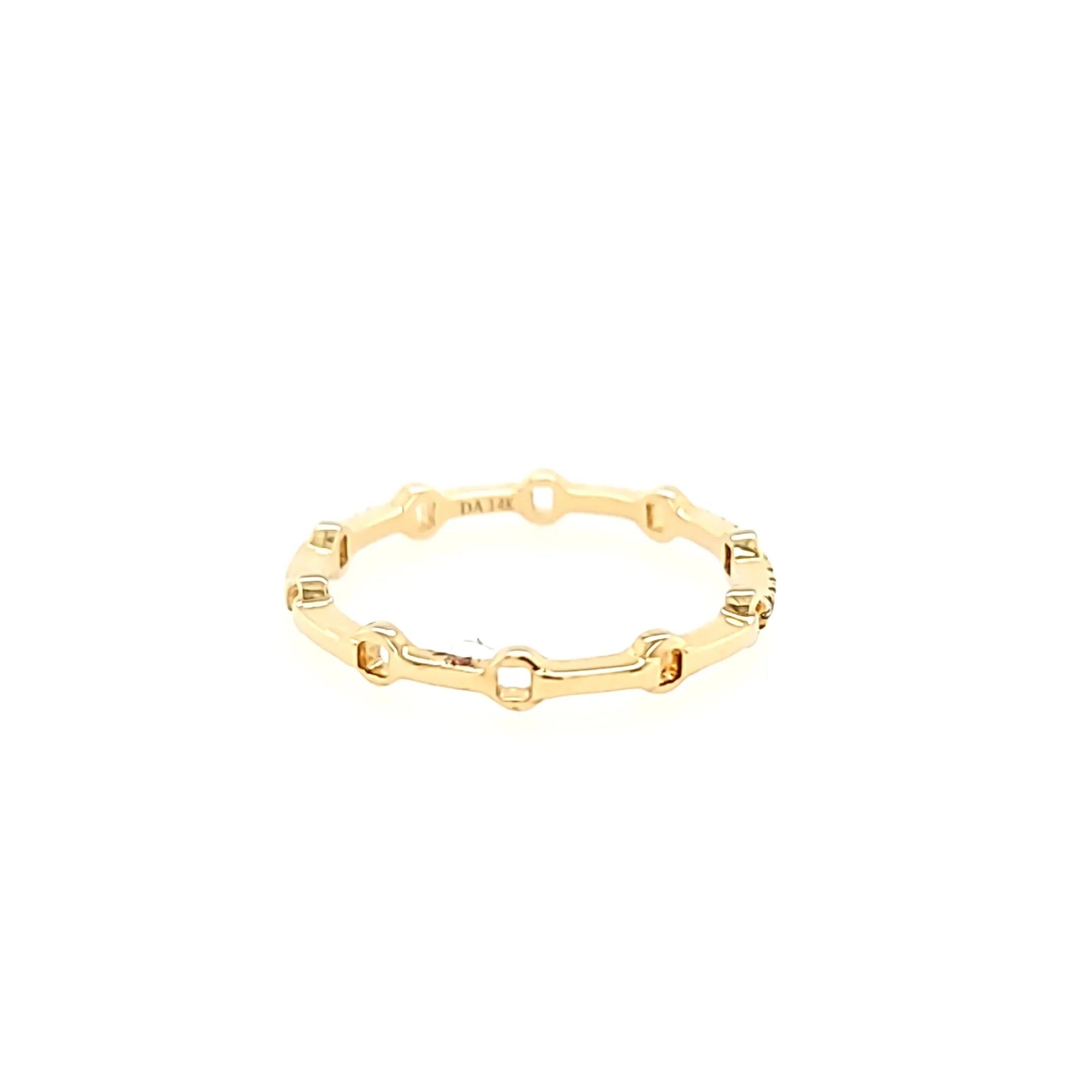 Yellow Gold Diamond Link Ring (I6451)