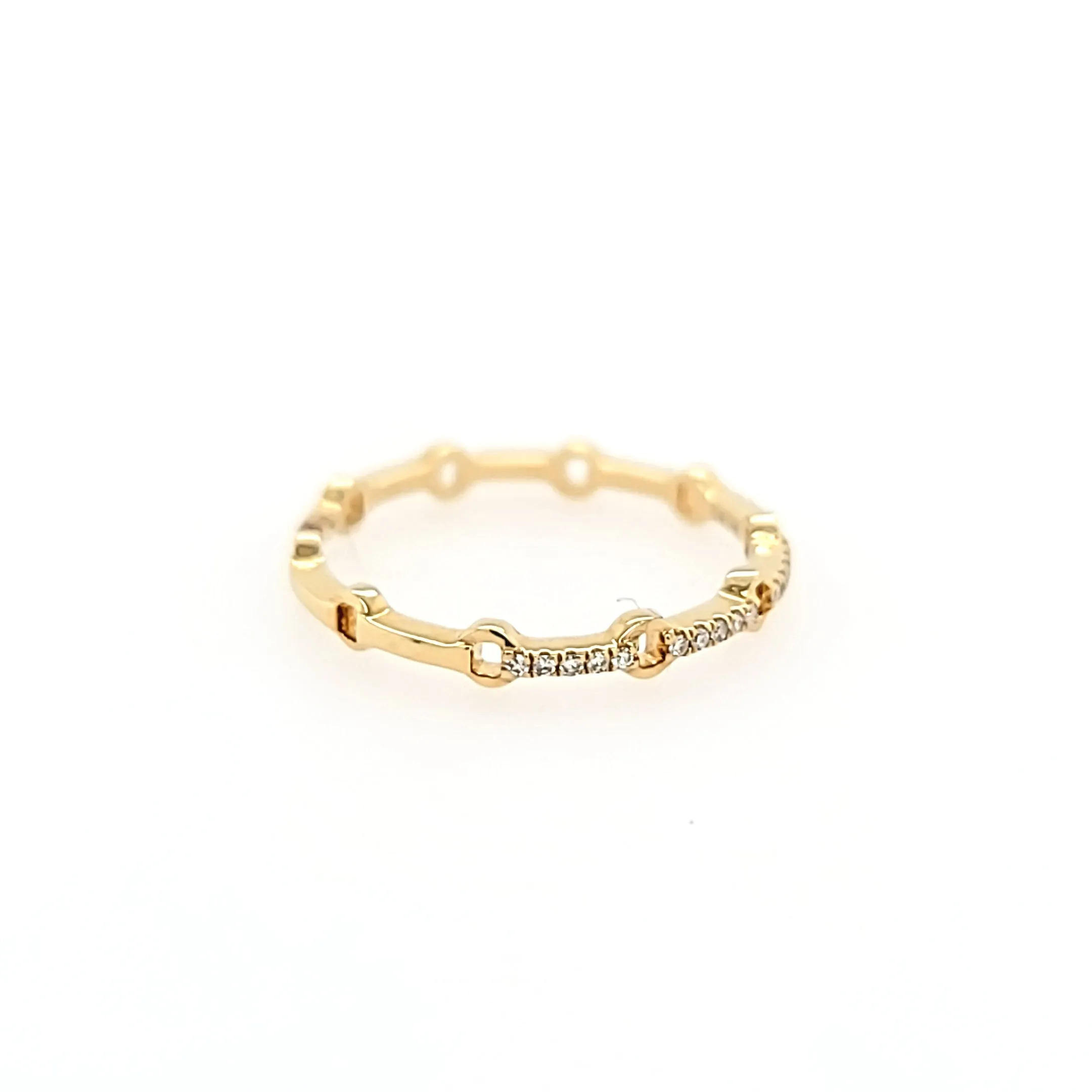 Yellow Gold Diamond Link Ring (I6451)
