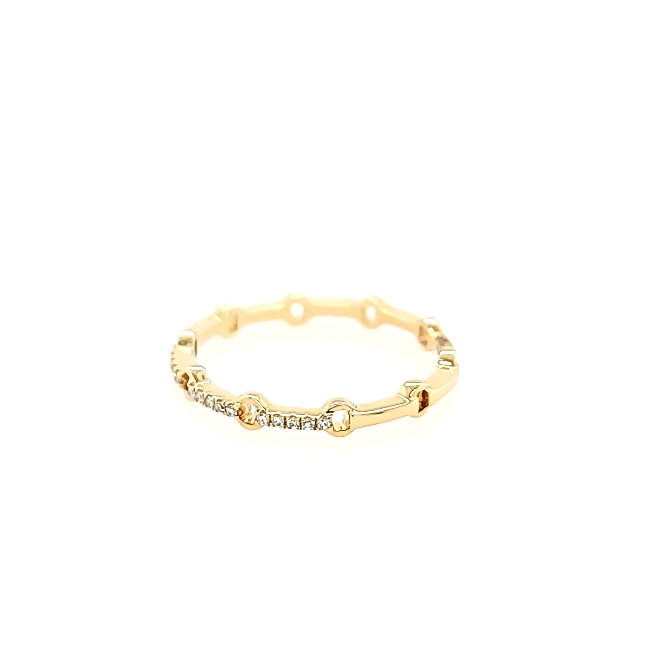 Yellow Gold Diamond Link Ring (I6451)