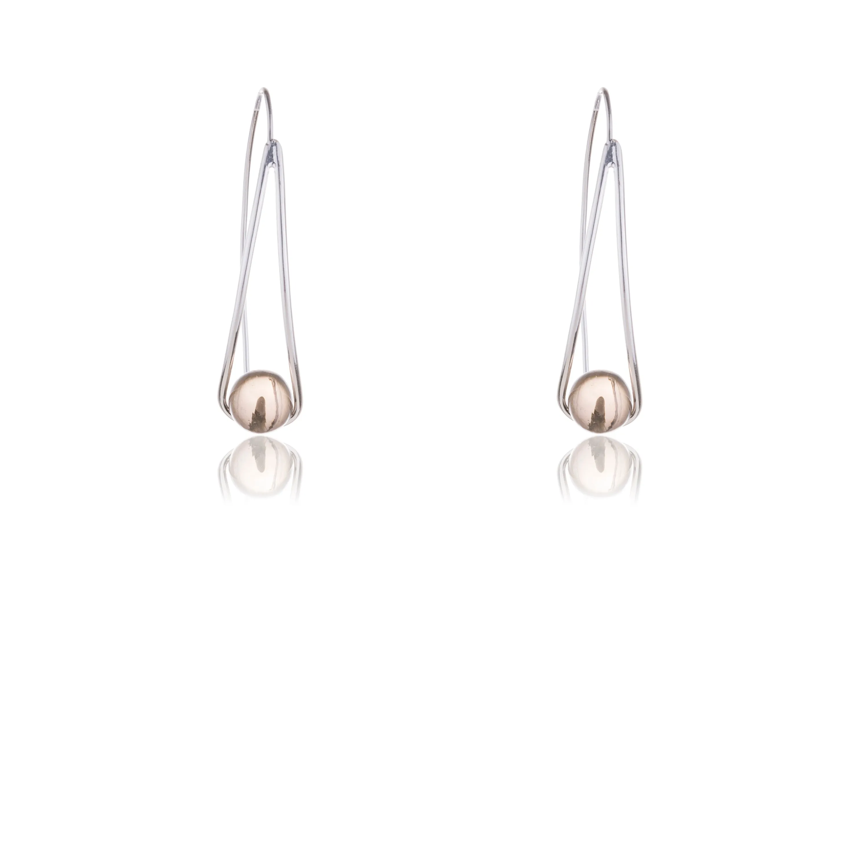 Zazel Smokey Quartz Earrings, Sterling Silver